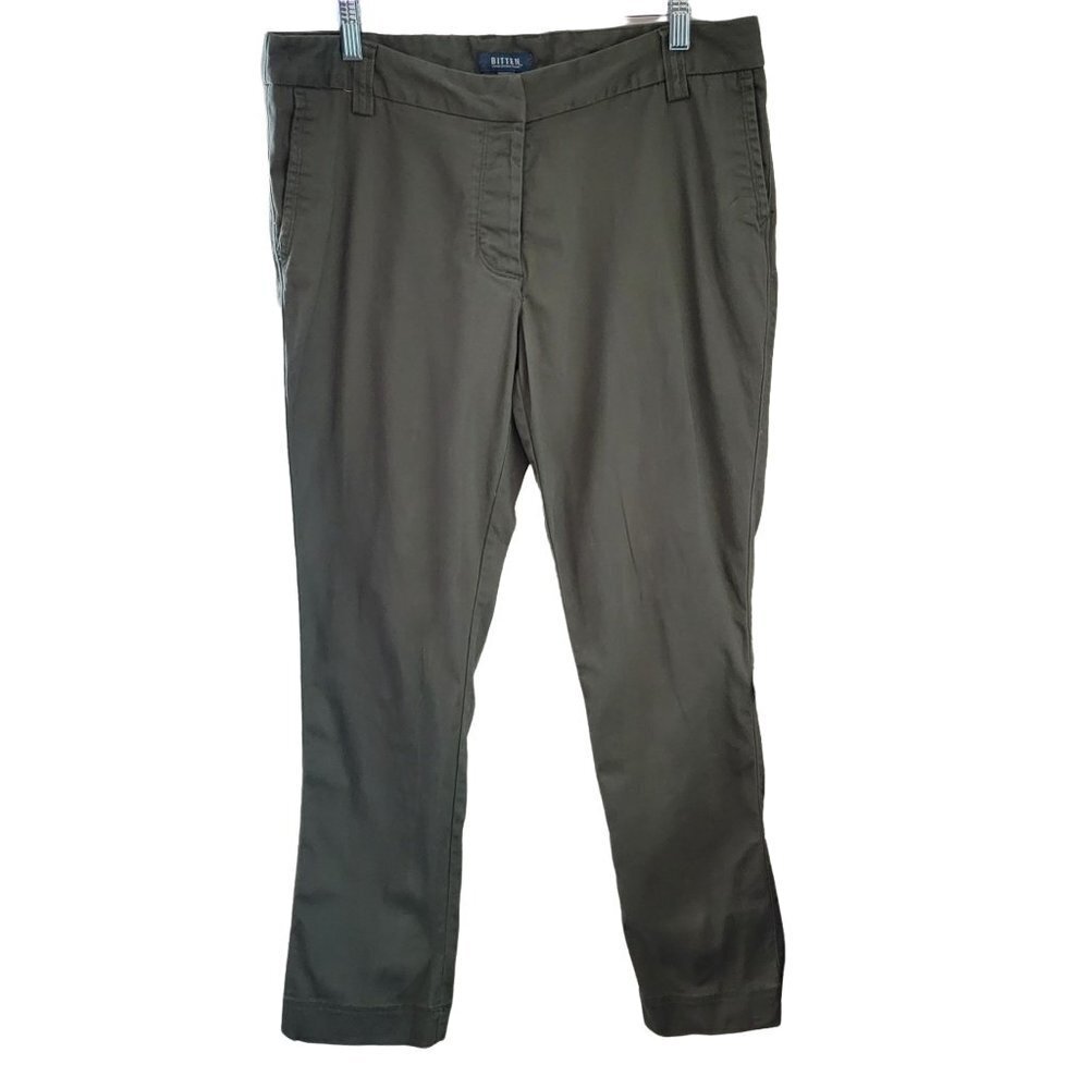 Bitten by Sarah Jessica Parker 14 Mid Rise Stretch Straight Leg Button Fly Pants